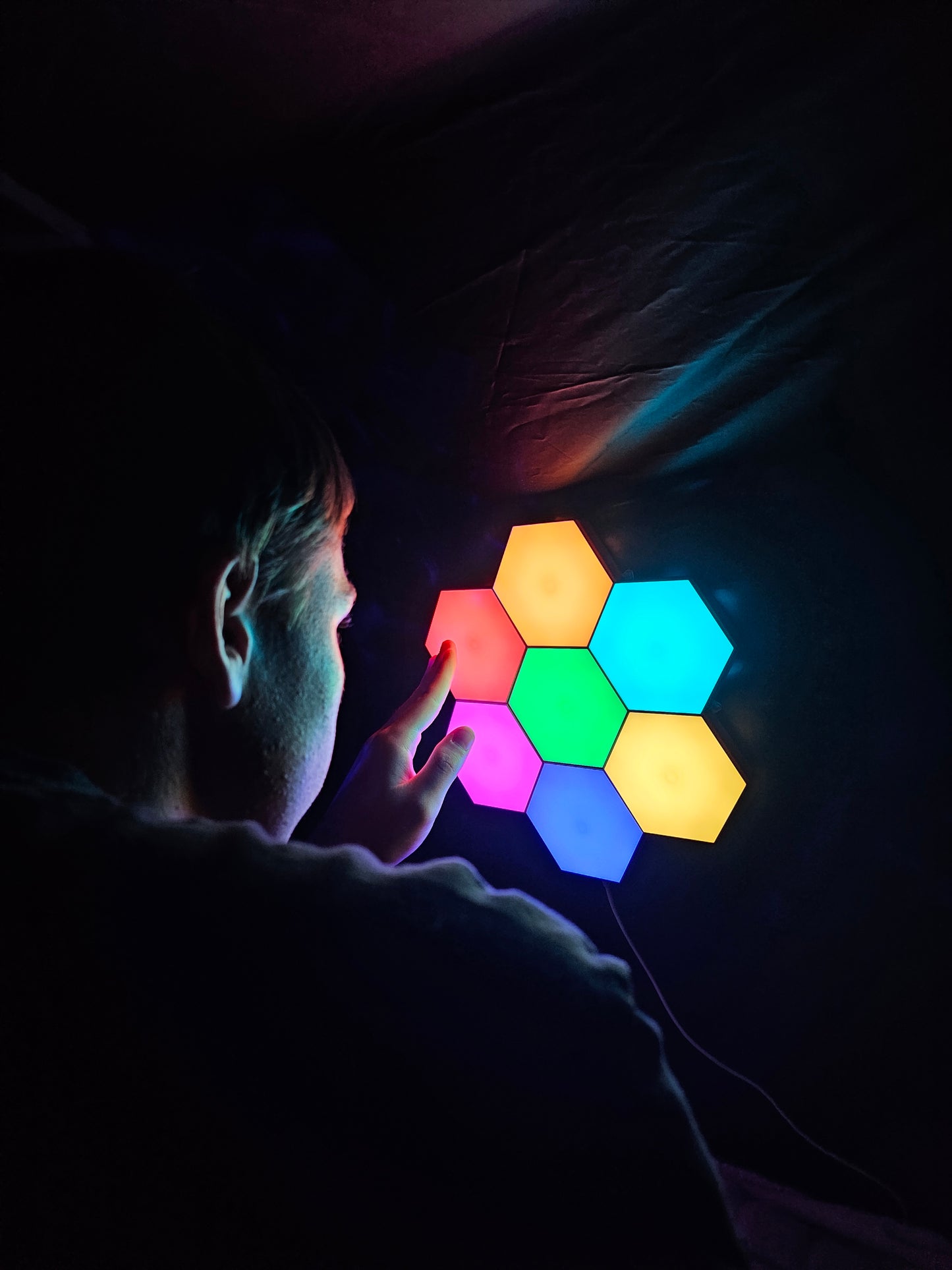 When Overwhelm Hits – Sensory Hexagon Touch Lights for Calm and Focus