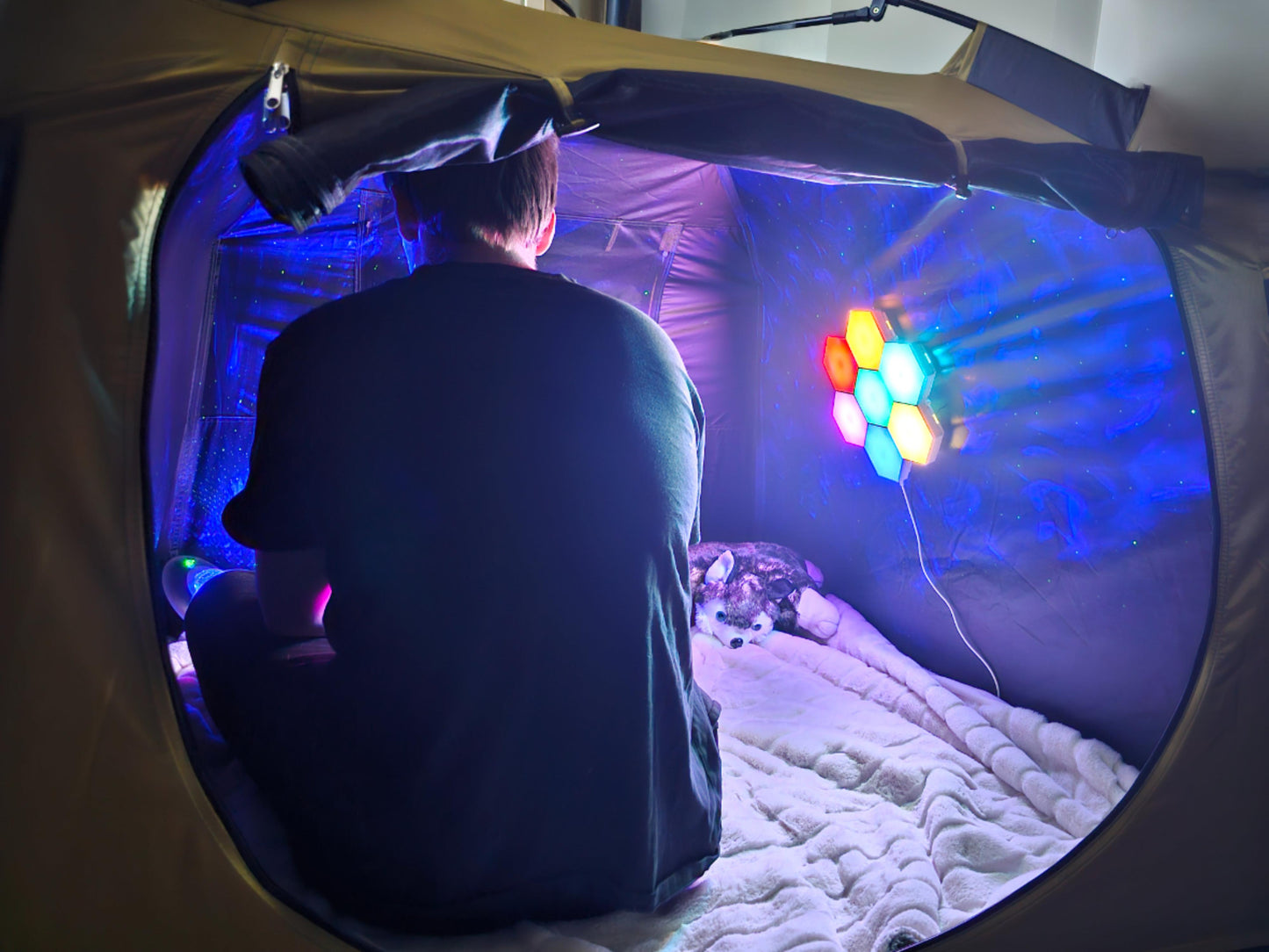 When Overwhelm Hits – Sensory Hexagon Touch Lights for Calm and Focus